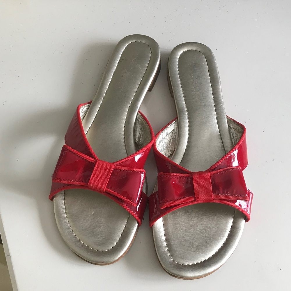 Mila Paoli Red Patent Leather Sandals
